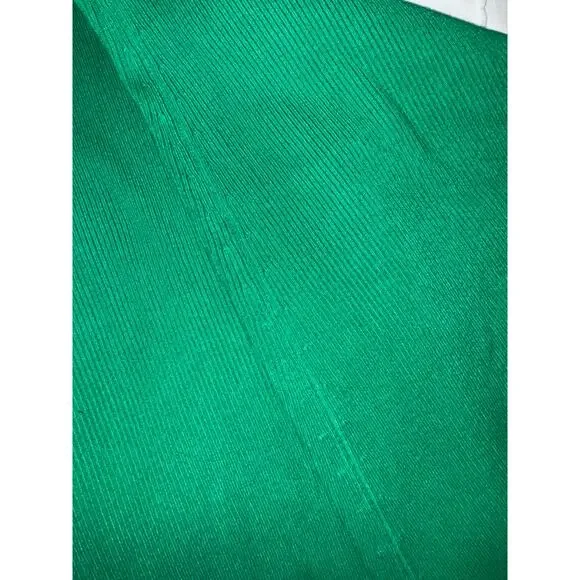 Emerald Green Ribbed Knit Flare Pants High Rise Y2K 70s Retro Festival Sz Small - Picture 12 of 13